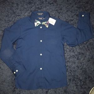 boy shirt with tie bow new